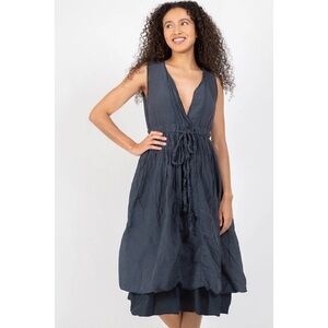 Anthropologie Charcoal Sleeveless Midi Dress
